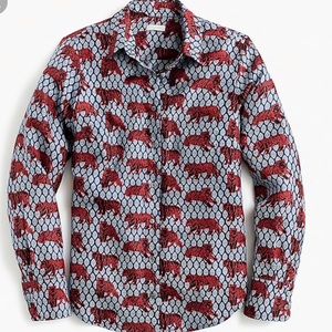 J. Crew collection silk twill top sz 2